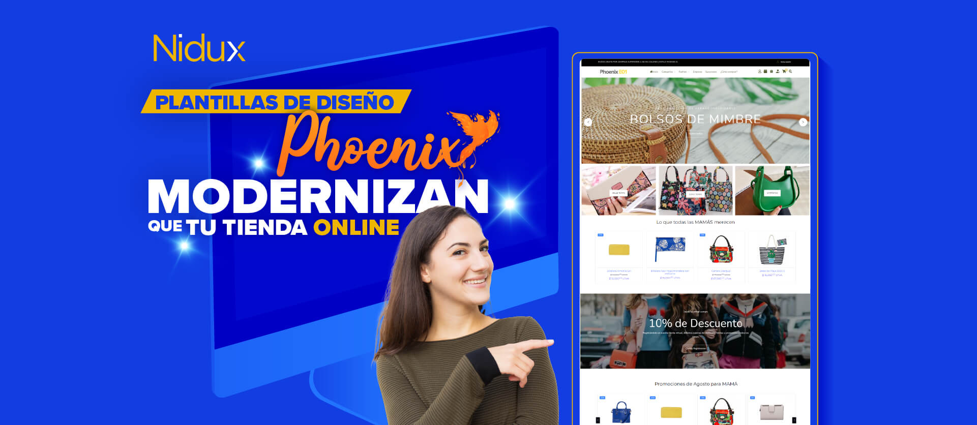 Plantilla de diseño phoenix Nidux